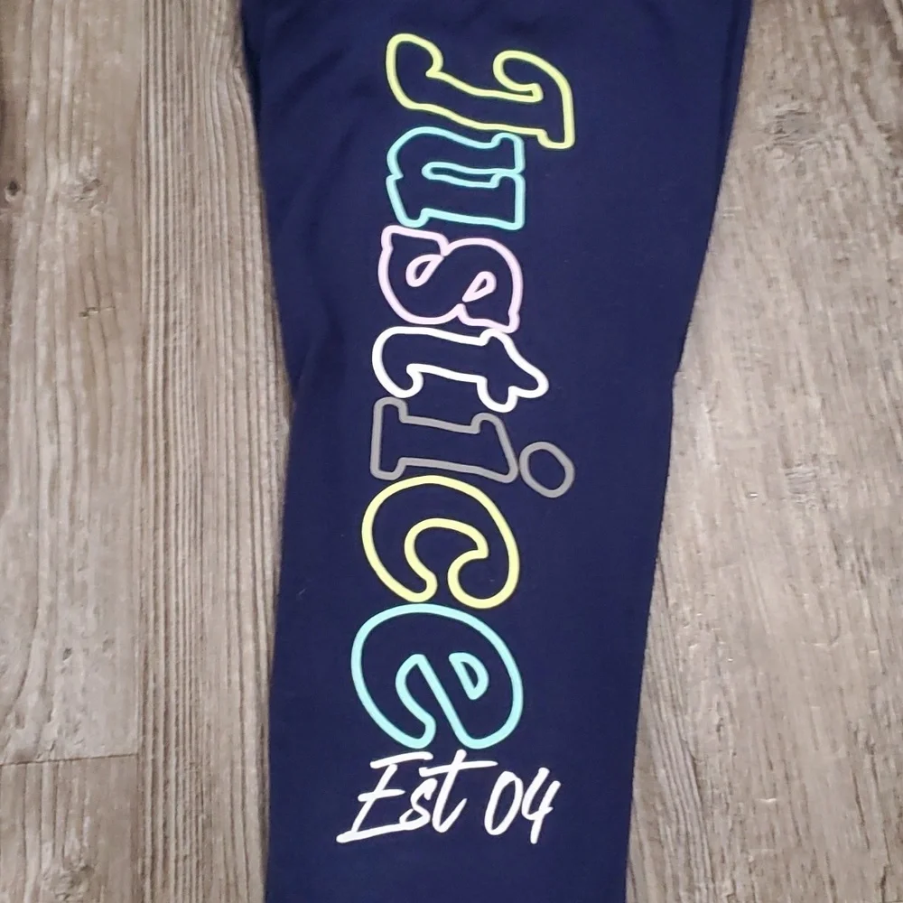 Justice Navy Leggings Size Size Small 7/8